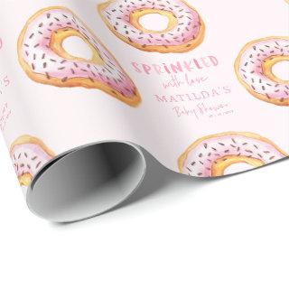 donut baby shower pink girly cute welcome