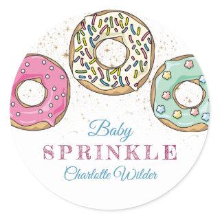 Donut Baby Sprinkle Gender Neutral  Classic Round Sticker