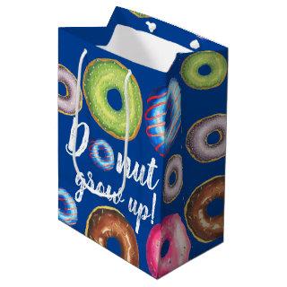 Donut Grow Up Birthday Party Doughnuts Medium Gift Bag