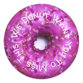 Donut Miss This | Donut Pun Classic Round Sticker