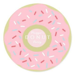 Donut Party Invitation Stickers