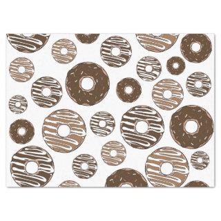 Donut Pattern, Chocolate Donuts, Caramel Donuts Tissue Paper