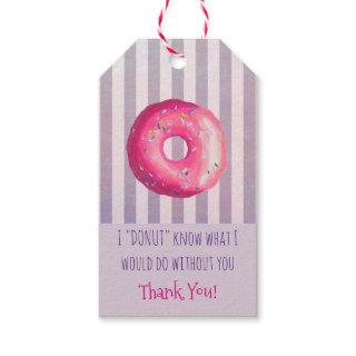 Donut Pun Funny Cute Thank You Gift Tags