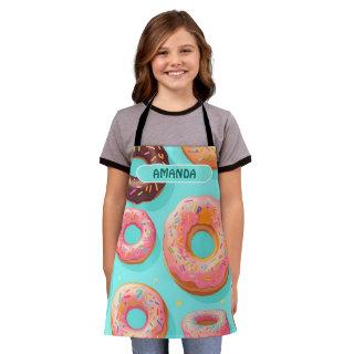 Donut Rainbow Colorful Personalized Pattern Apron