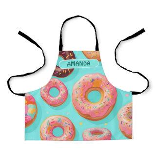 Donut Rainbow Colorful Personalized Pattern Apron