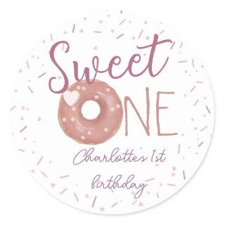 Donut Sweet One Birthday Sticker