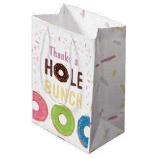 Donut themed Birthday Party Guest Thank You Medium Gift Bag