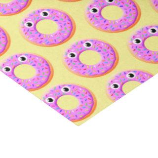 Donut With Eyes And Sprinkles Drawing Pattern Tissue Paper