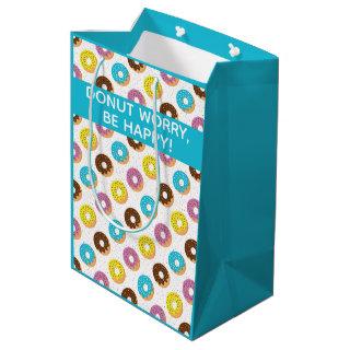donut worry be happy with sprinkles medium gift bag