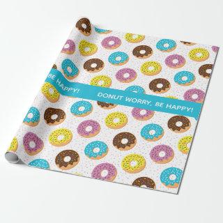 donut worry be happy with sprinkles