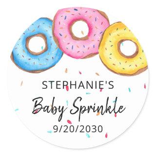 Donuts Baby Sprinkle  Classic Round Sticker
