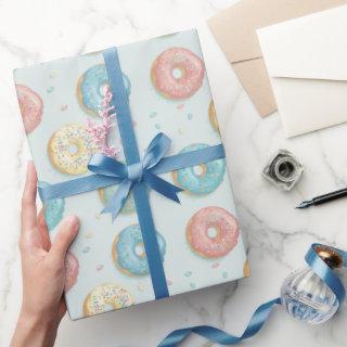 Donuts Cute Mint Green Pink & Yellow