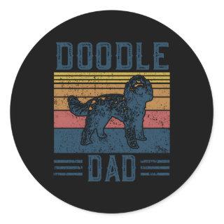 Doodle Dad Aussie Doodle Goldendoodle Classic Round Sticker
