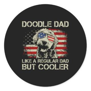 Doodle Dad Goldendoodle Regular Dad But Er America Classic Round Sticker