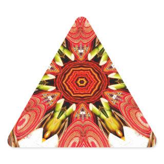 Doodle Floral Art Print Triangle Sticker