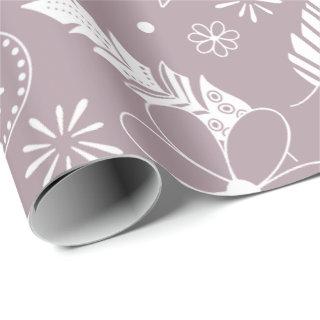 doodle paislies feathers flowers lilac ANY color