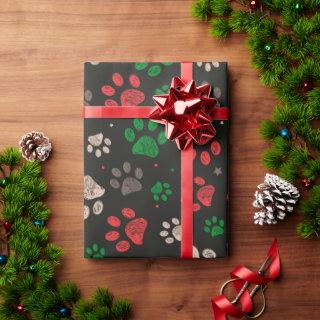 Doodle paw prints Christmas