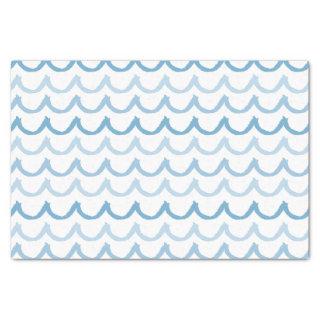 Doodle Waves in Blue Tissue Paper