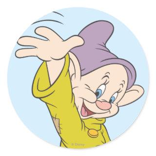 Dopey 4 classic round sticker