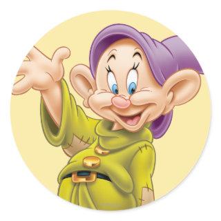 Dopey Waving Classic Round Sticker