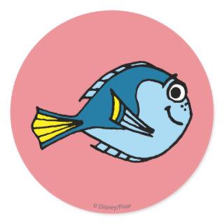 Dory Cartoon Classic Round Sticker