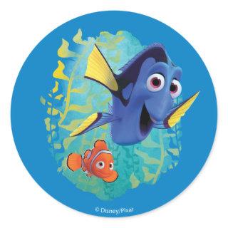 Dory & Nemo | Swim With Friends Classic Round Sticker