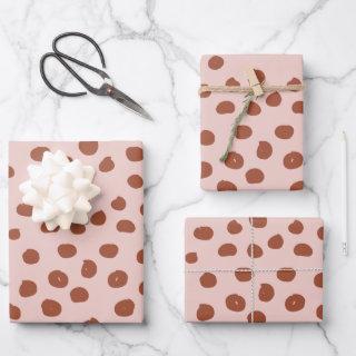 Dots in Peach and Brown Dalmatian Spots  Sheets