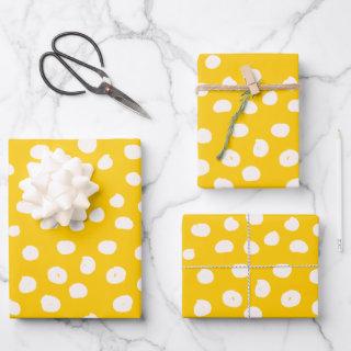 Dots Wild Animal Print Yellow And White Spots  Sheets