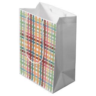 Dotted Pastel Plaid Pattern  Medium Gift Bag