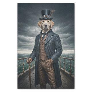 Double Elegant Victorian Steampunk Lab Dog Art Tissue Paper