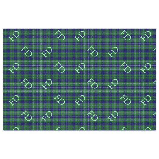 Douglas Official Tartan with monogram / initials Tissue Paper