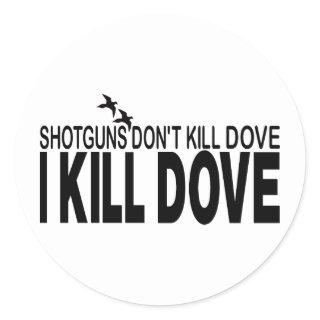 DOVE HUNTING CLASSIC ROUND STICKER