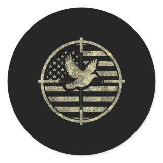 Dove Hunting Party I Dove Shooting Party I Usa Dov Classic Round Sticker