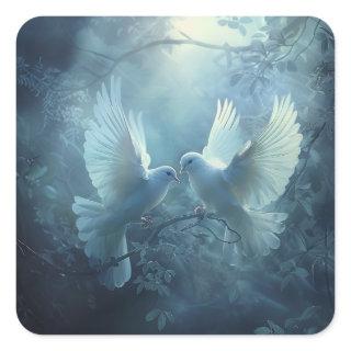 Doves Square Sticker