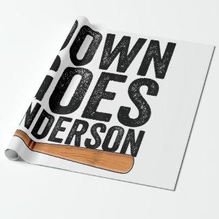 DOWN GOES ANDERSON FUNNY BASEBALL gift ANDERSON