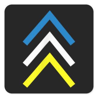 Down Syndrome Three Chromosome Arrows Awareness Mo Square Sticker