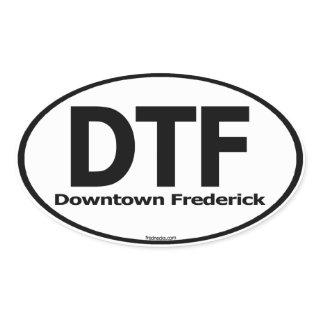Downtown Frederick Decal Oval Sticker