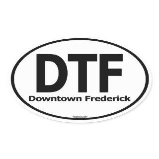 Downtown Frederick Decal Oval Sticker