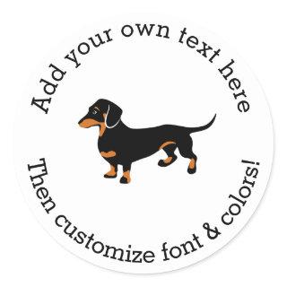Doxie Dog Love - Cute Little Dachshund Classic Round Sticker