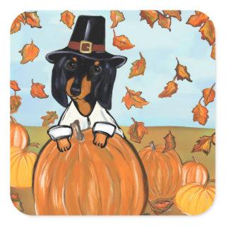 Doxie Thanksgiving Square Sticker