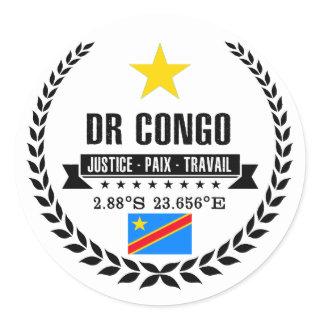 DR Congo Classic Round Sticker