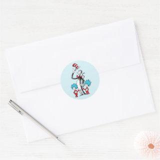 Dr. Seuss | Cat in the Hat, Thing One & Thing Two Classic Round Sticker