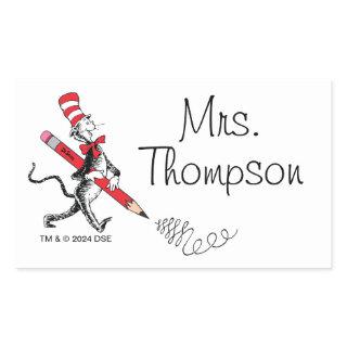 Dr. Seuss | Cat in the Hat Written Name Rectangular Sticker