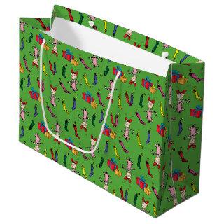 Dr. Seuss | Grinch | Cindy-Lou Who Pattern Large Gift Bag