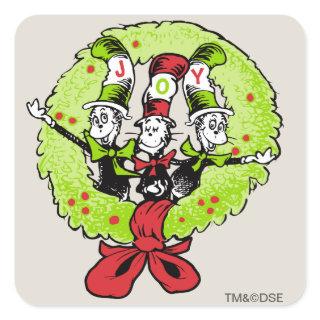 Dr Seuss | Grinch | Who-ville Christmas Joy Square Sticker