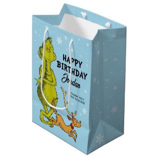 Dr. Seuss | Grinch Winter Birthday Favor Medium Gift Bag