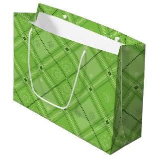 Dr. Seuss | St. Patrick's Day Plaid Pattern Large Gift Bag