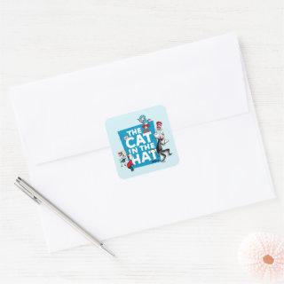 Dr. Seuss | The Cat in the Hat Logo - Characters Square Sticker
