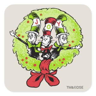 Dr Seuss | The Grinch | Who-ville Christmas Joy Square Sticker