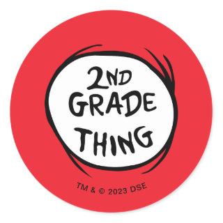 Dr. Seuss | Thing 1 Thing 2 - 2nd Grade Thing Classic Round Sticker